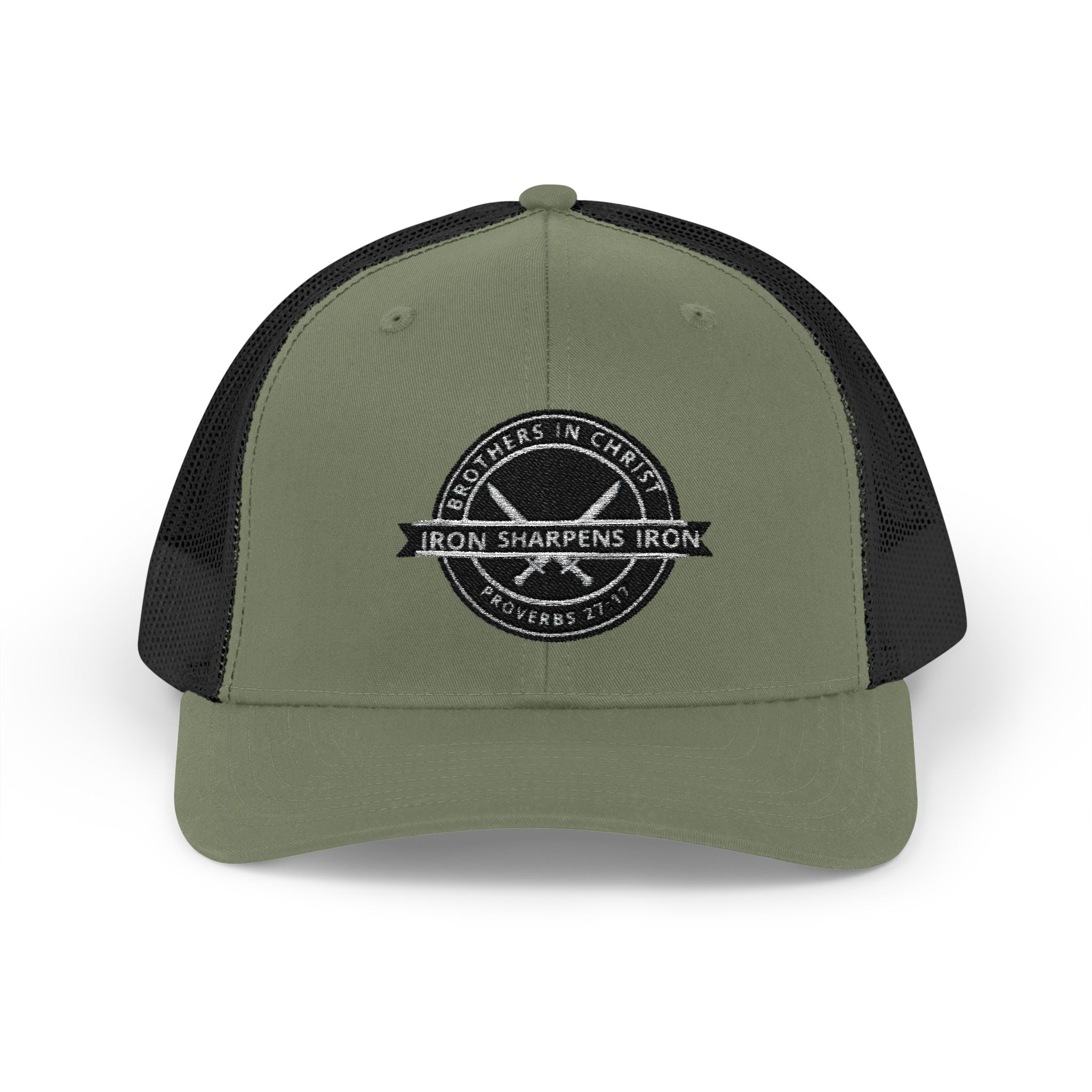 Iron Sharpens Iron Snapback Trucker Cap | Distressed Logo Patch