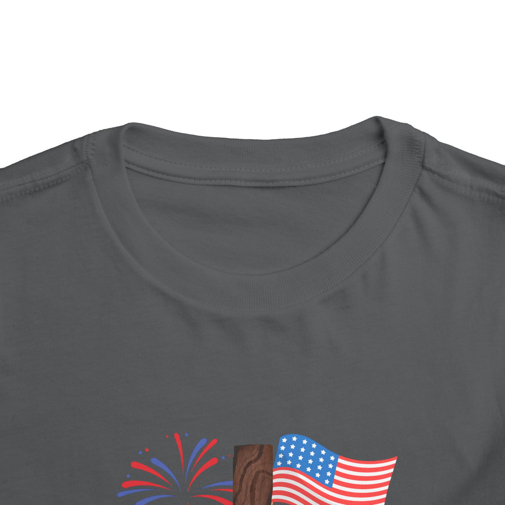 Toddler Tee — USA Cross Flag Patriotic 4th of July Shirt