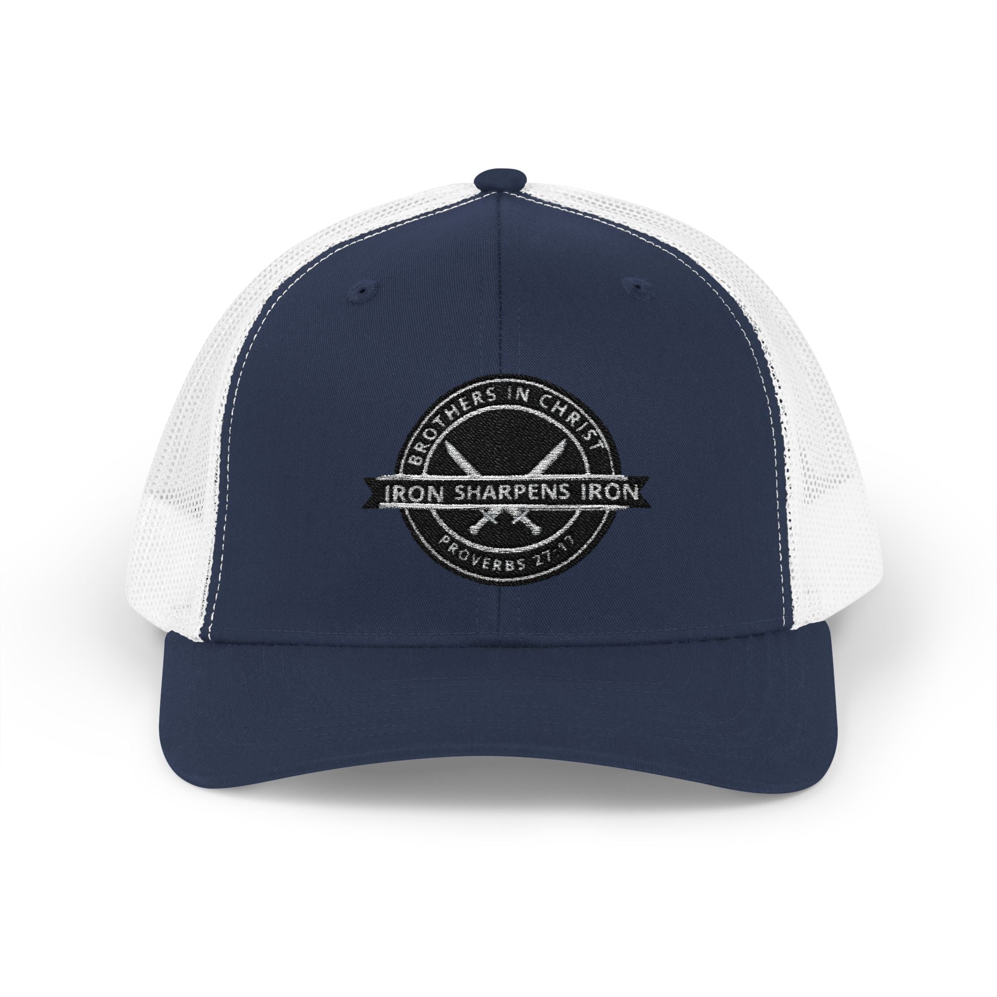 Iron Sharpens Iron Snapback Trucker Cap | Distressed Logo Patch