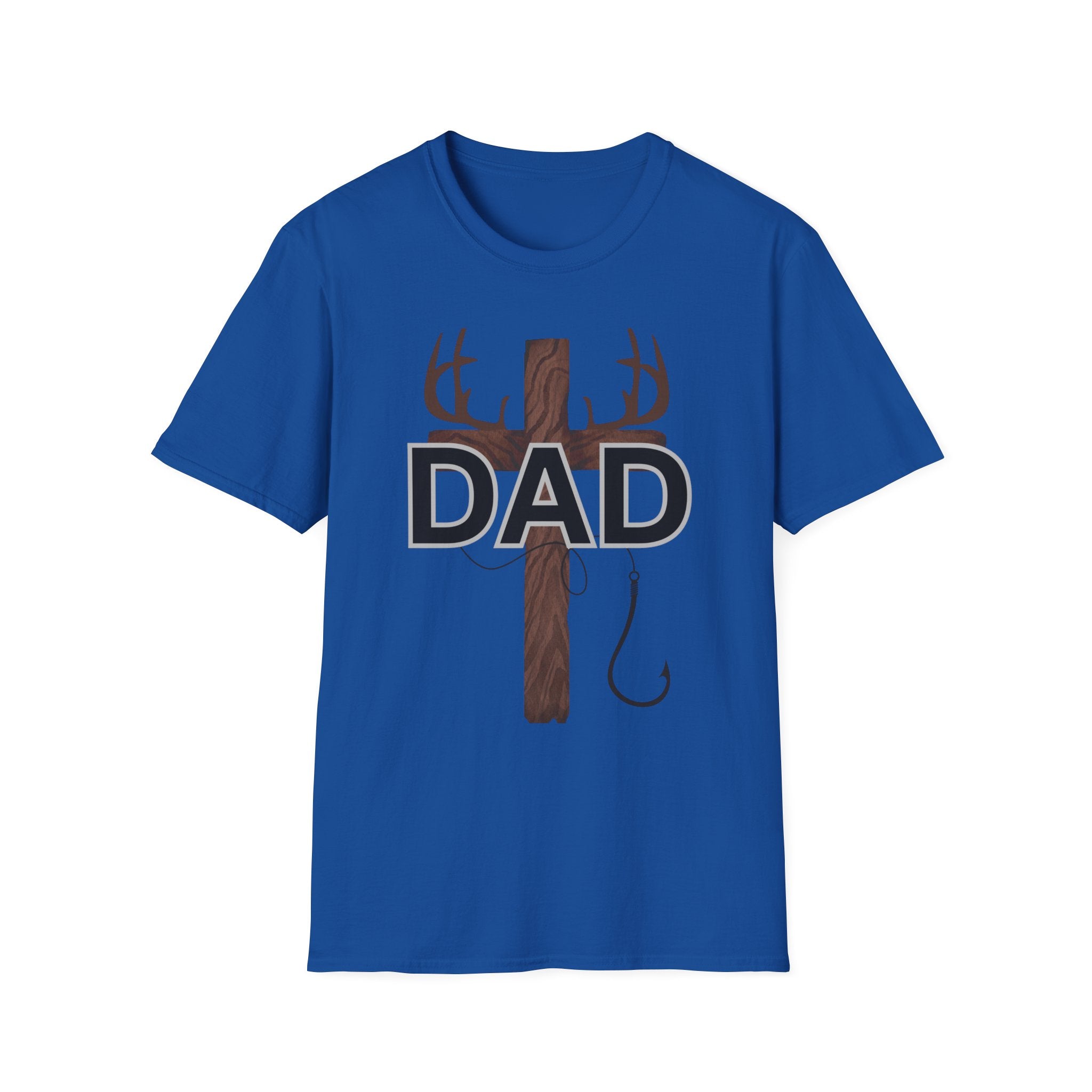 Dad Cross Antler T-Shirt — Rustic Christian Father’s Day Tee