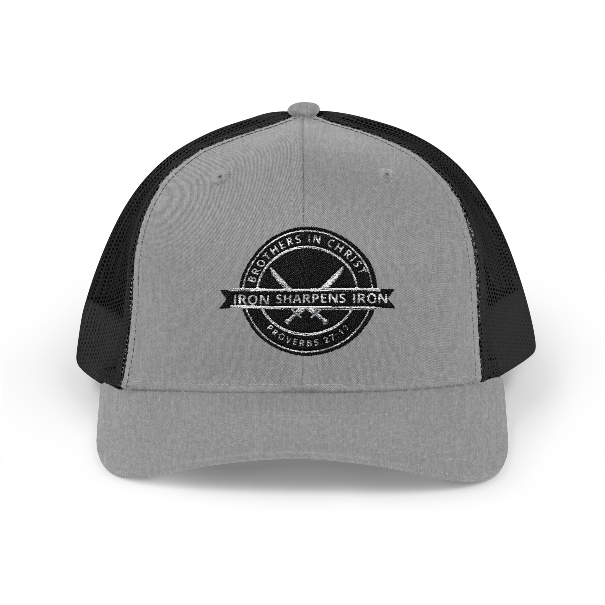 Iron Sharpens Iron Snapback Trucker Cap | Distressed Logo Patch