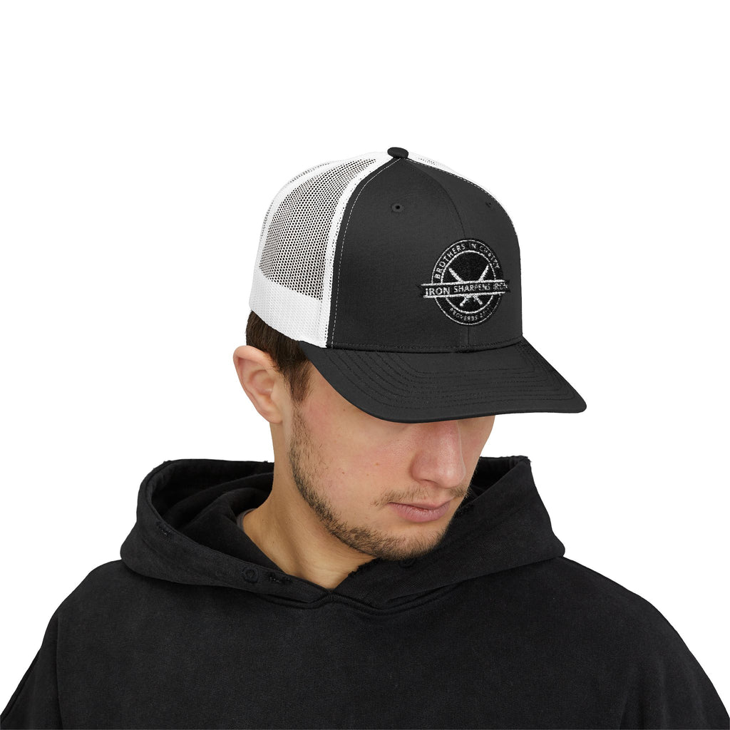 Iron Sharpens Iron Snapback Trucker Cap | Distressed Logo Patch