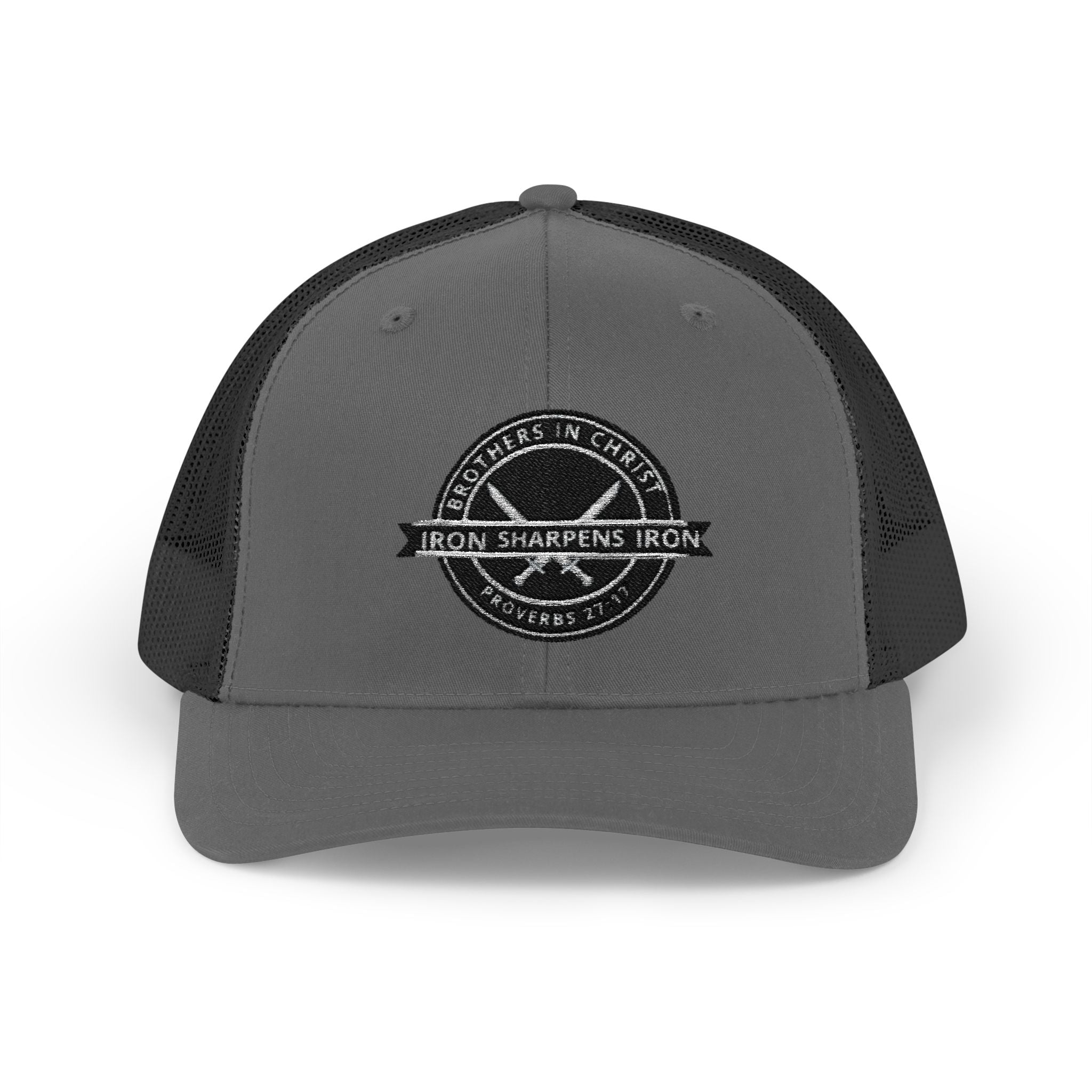 Iron Sharpens Iron Snapback Trucker Cap | Distressed Logo Patch