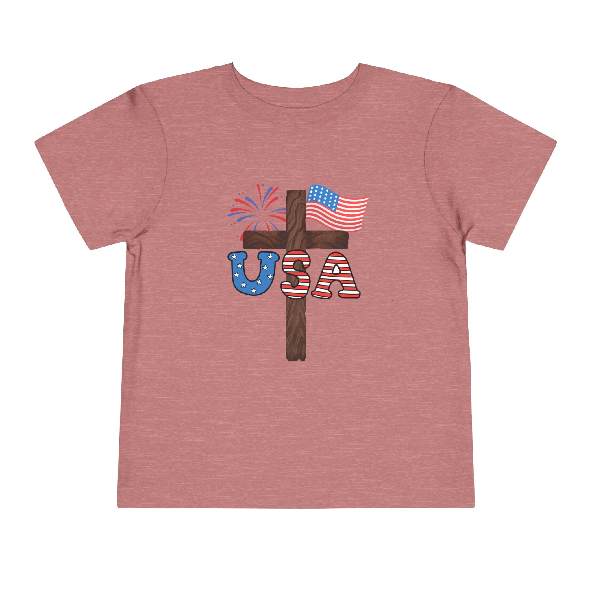 Toddler Tee — USA Cross Flag Patriotic 4th of July Shirt