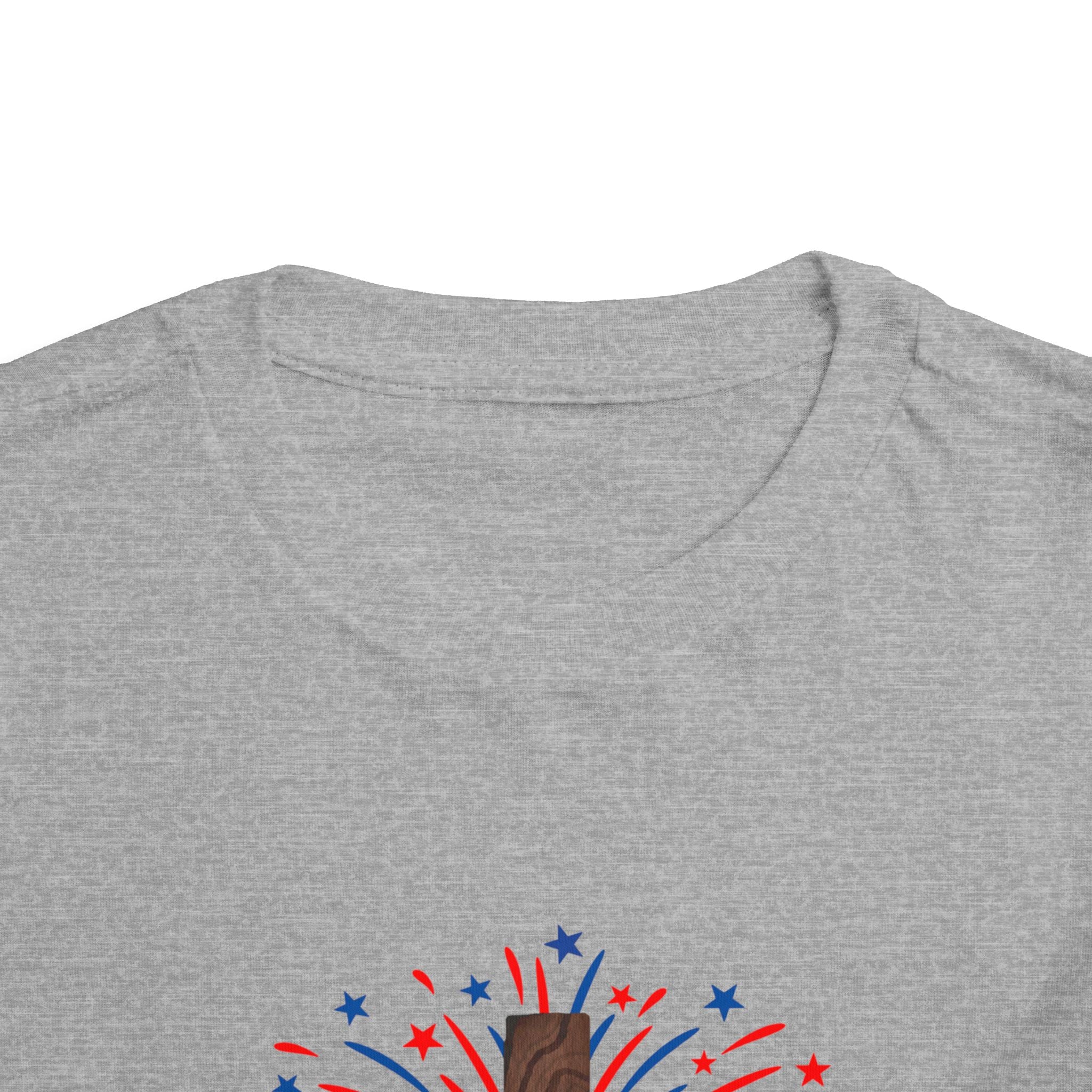 Toddler Tee - Patriotic Jesus Cross Fourth of July Kids Shirt