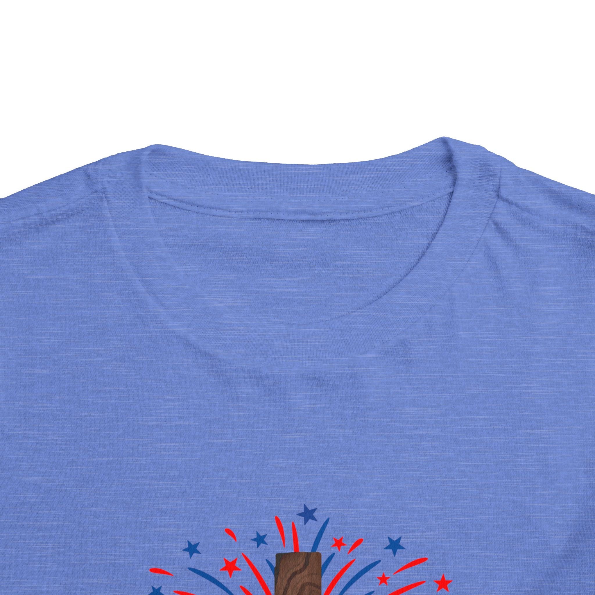 Toddler Tee - Patriotic Jesus Cross Fourth of July Kids Shirt