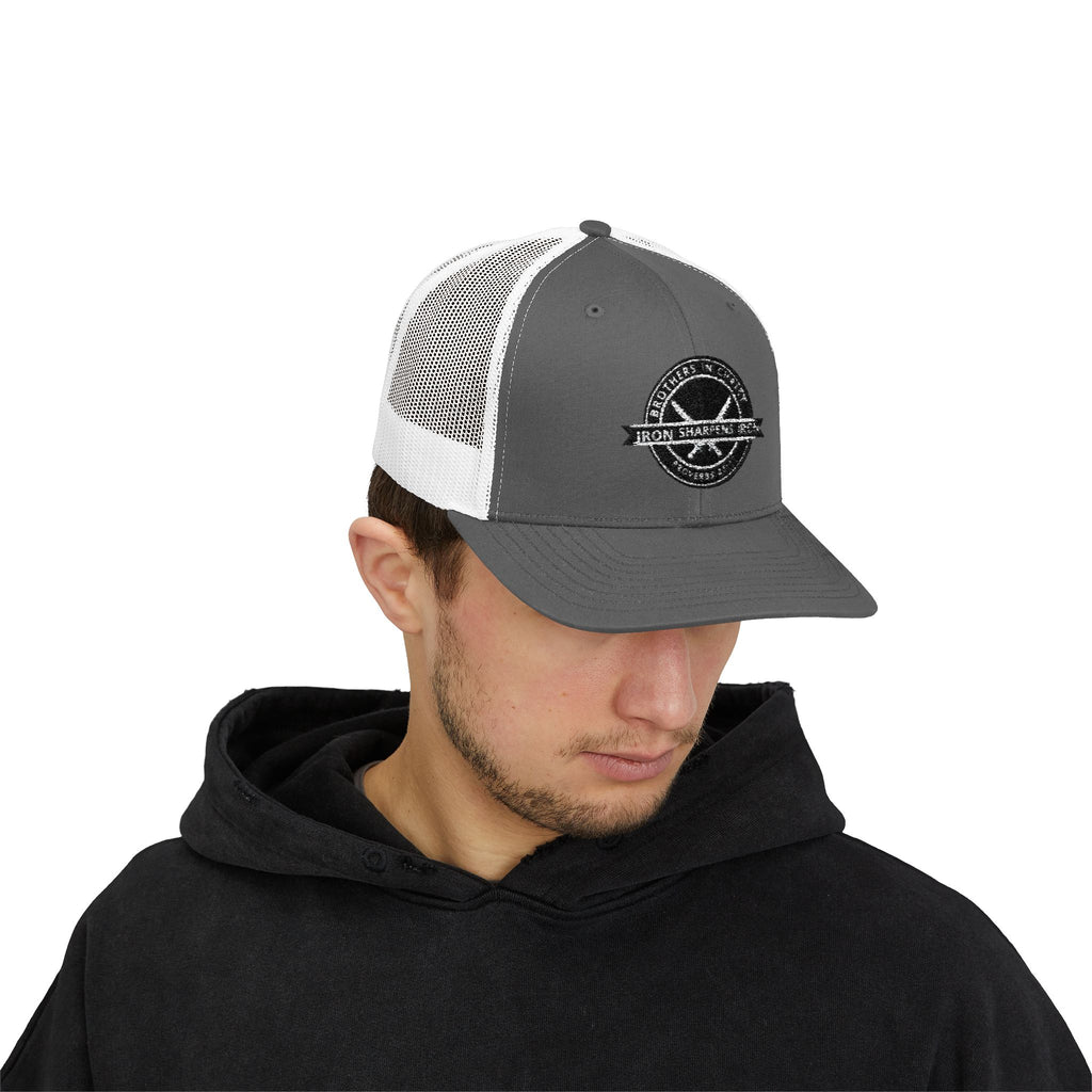 Iron Sharpens Iron Snapback Trucker Cap | Distressed Logo Patch