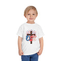 Toddler Tee - Patriotic Jesus Cross Fourth of July Kids Shirt