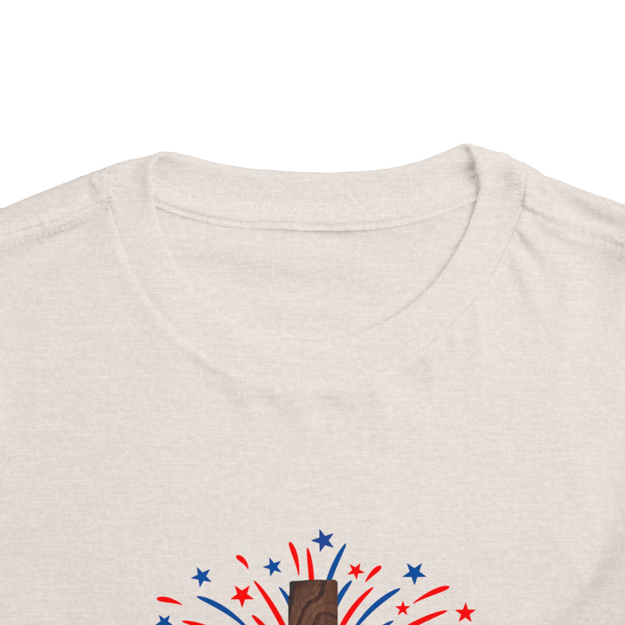 Toddler Tee - Patriotic Jesus Cross Fourth of July Kids Shirt
