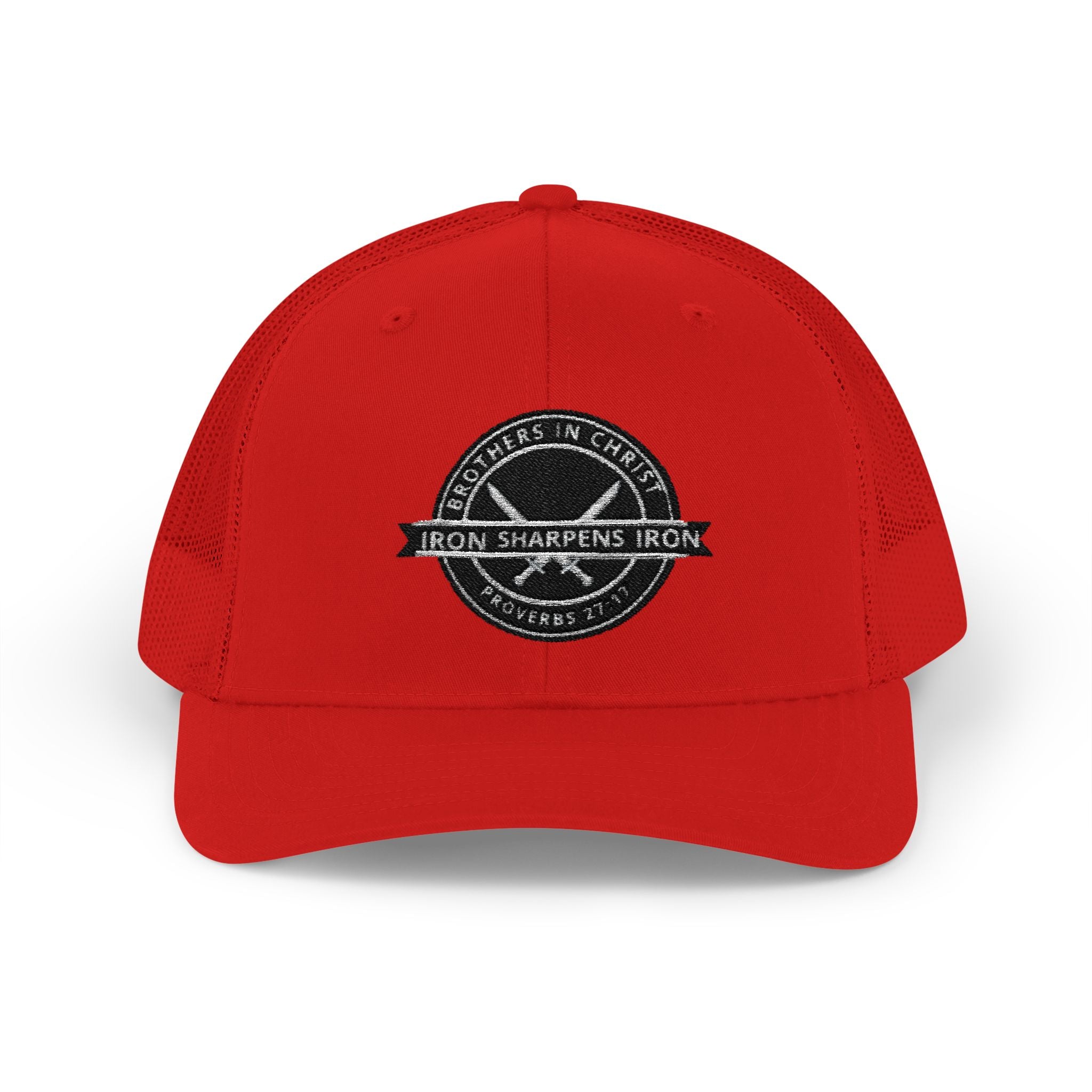 Iron Sharpens Iron Snapback Trucker Cap | Distressed Logo Patch