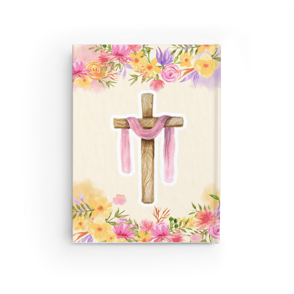 Psalm 29:11 Floral Cross Journal | Ruled Line