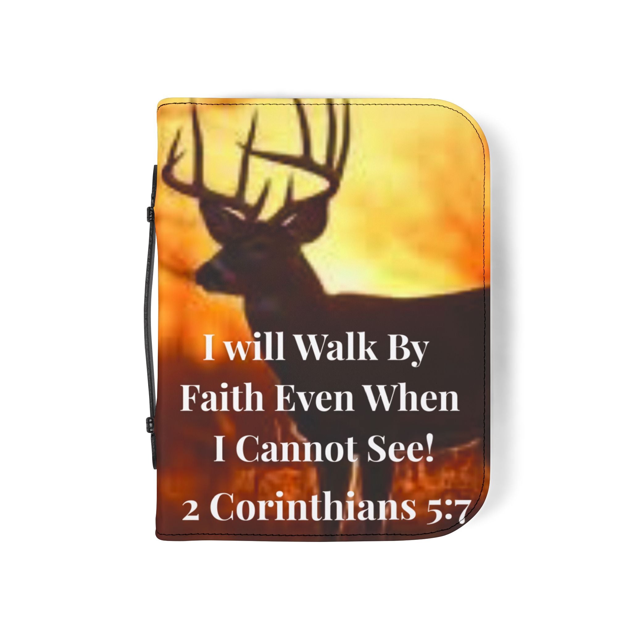 Hunter's Prayer Bible Cover | Deer Silhouette, 2 Corinthians 5:7