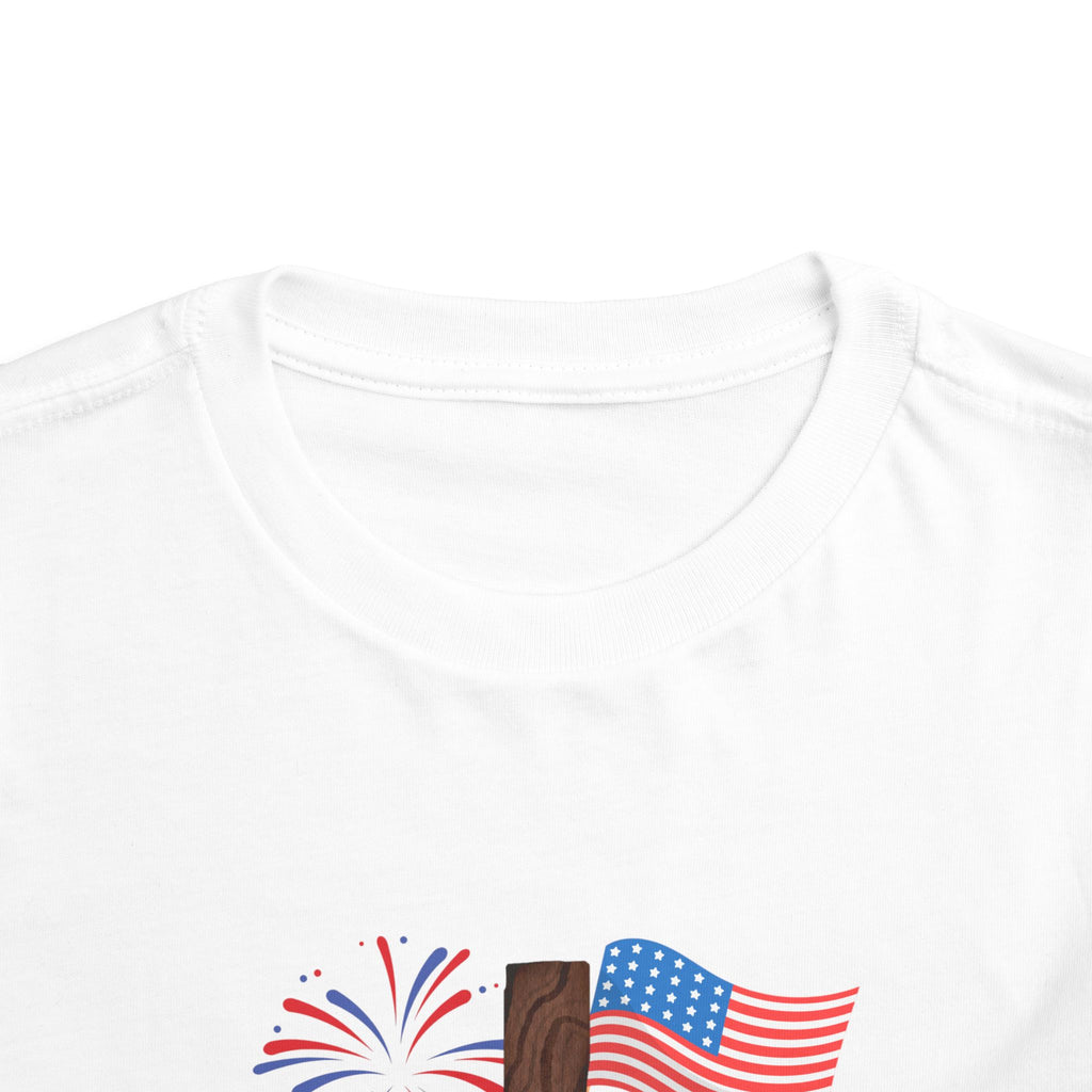 Toddler Tee — USA Cross Flag Patriotic 4th of July Shirt