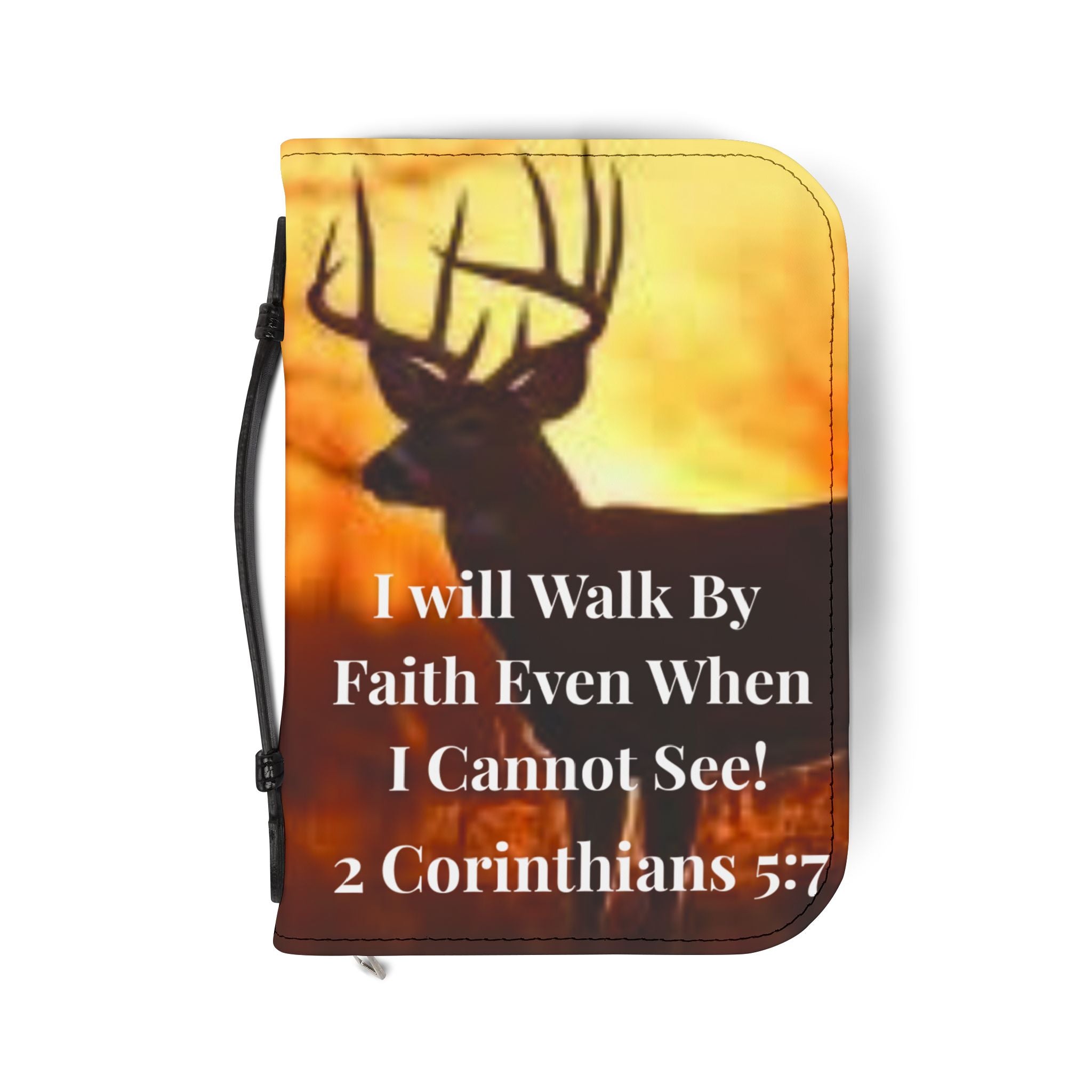 Hunter's Prayer Bible Cover | Deer Silhouette, 2 Corinthians 5:7