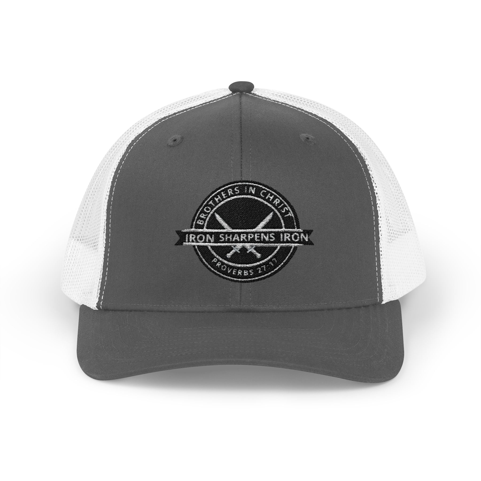 Iron Sharpens Iron Snapback Trucker Cap | Distressed Logo Patch