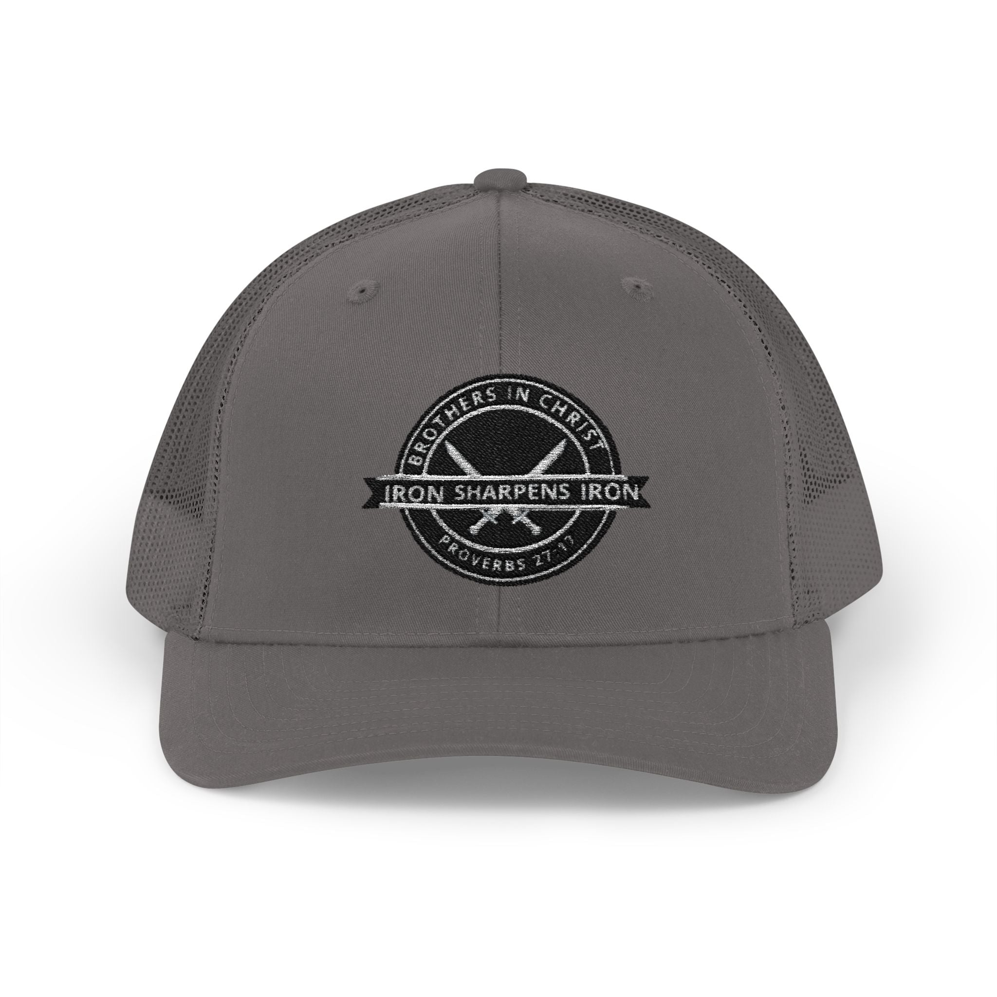 Iron Sharpens Iron Snapback Trucker Cap | Distressed Logo Patch