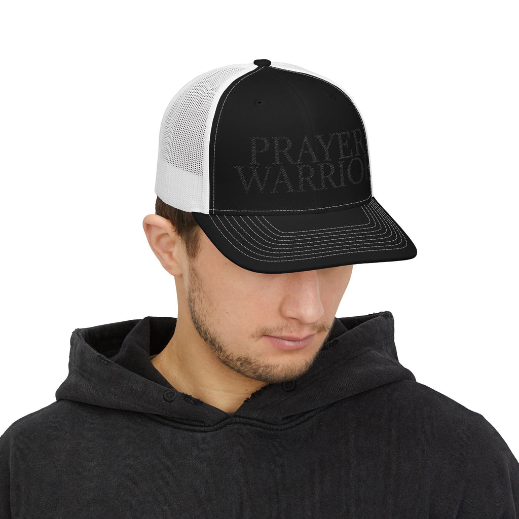 Prayer Warrior Snapback Trucker Cap | Christian Faith Mesh Hat