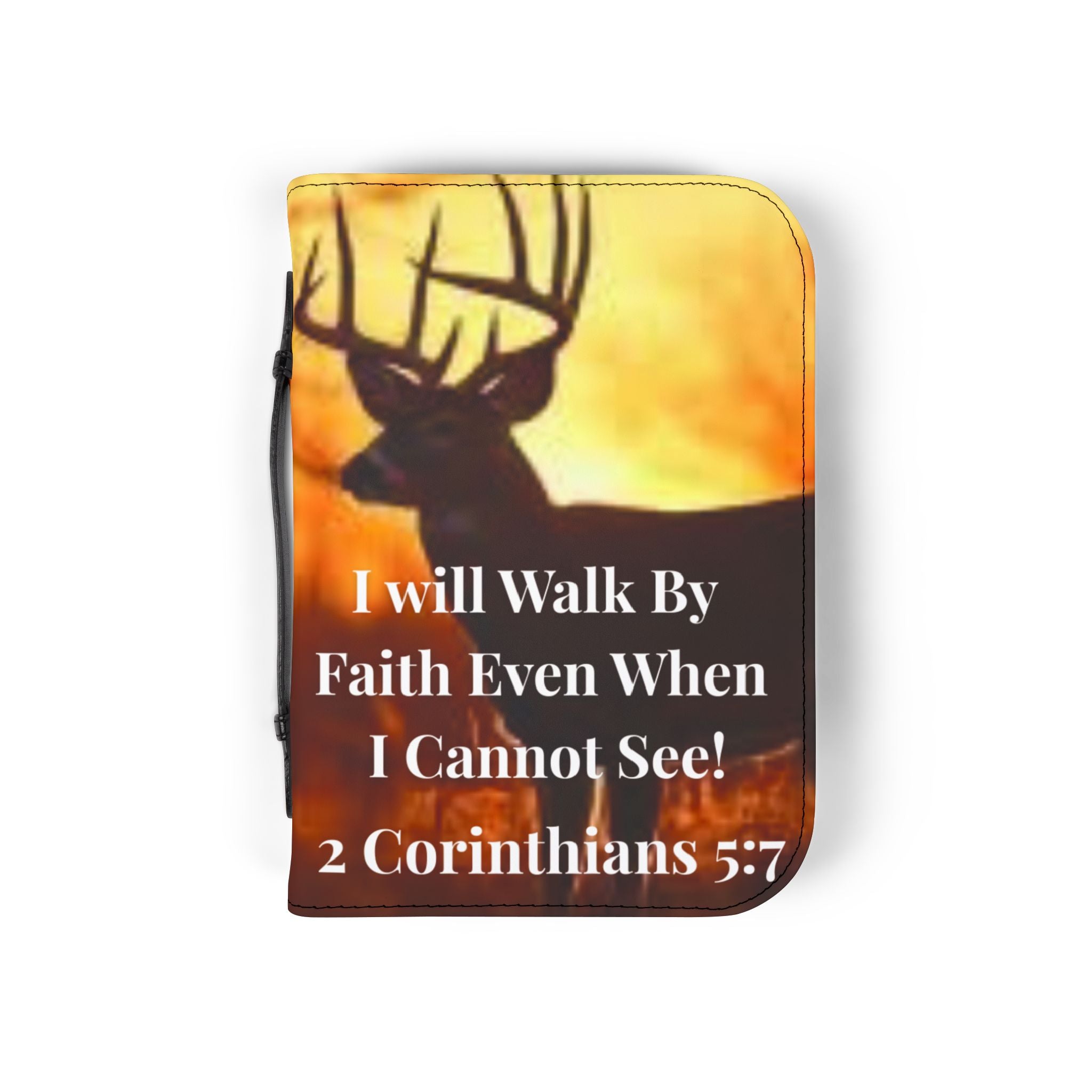 Hunter's Prayer Bible Cover | Deer Silhouette, 2 Corinthians 5:7