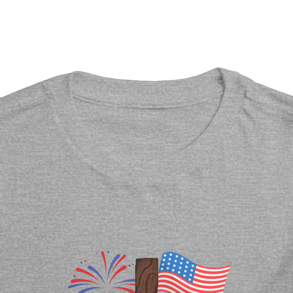 Toddler Tee — USA Cross Flag Patriotic 4th of July Shirt