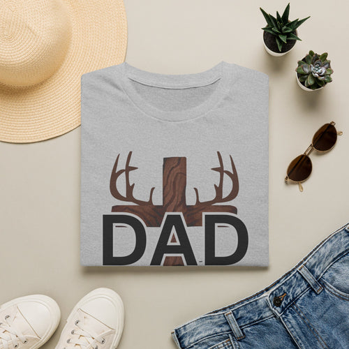 Dad Cross Antler T-Shirt — Rustic Christian Father’s Day Tee