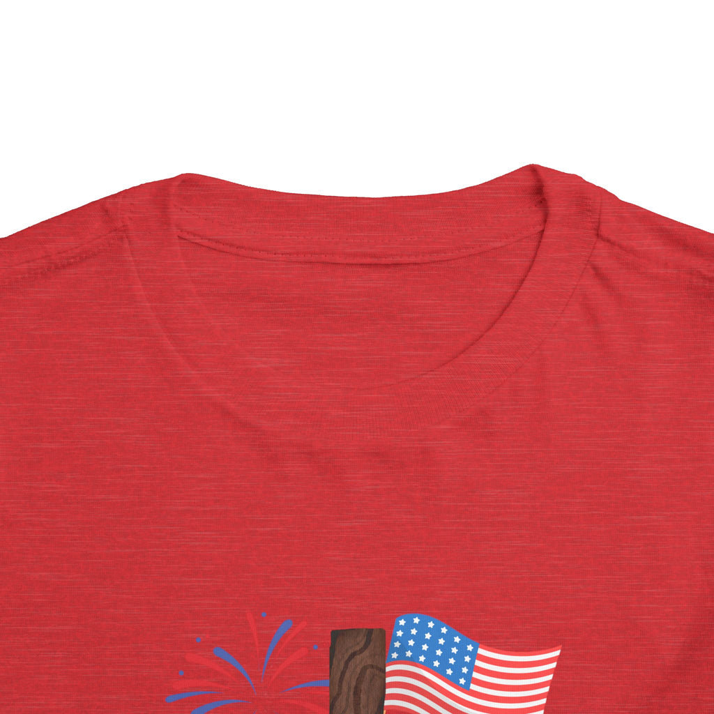 Toddler Tee — USA Cross Flag Patriotic 4th of July Shirt