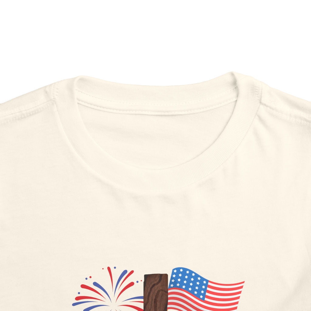 Toddler Tee — USA Cross Flag Patriotic 4th of July Shirt